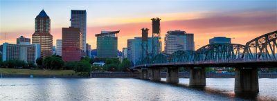 View of Portland and Hawthorne Bridge